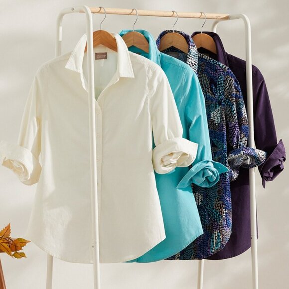 Chico’s Baby Cord Button-Front Shirt, Aqua Reef Size 1 Med 🌊 For a good cause! - Picture 8 of 8